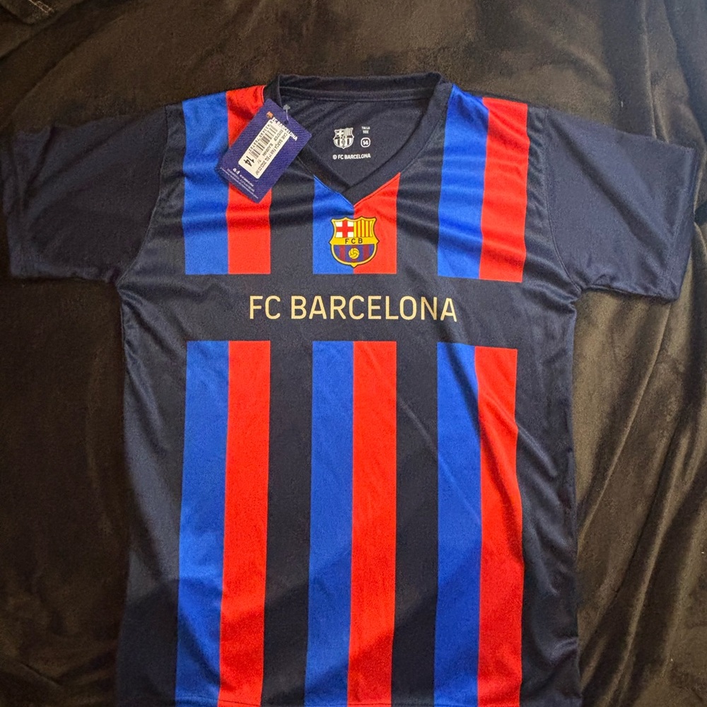 FC Barcelona Kids' Navy, Red & Blue Striped Jersey